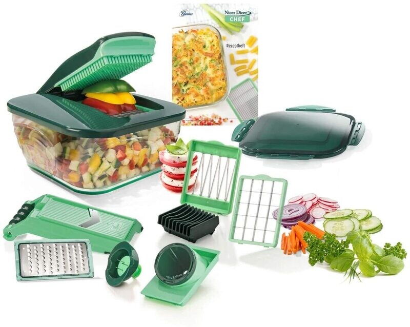 Fruit Cutter, Vegetable Cutter, Onion Cutter Set with 15 Parts for Easy Food Preparation