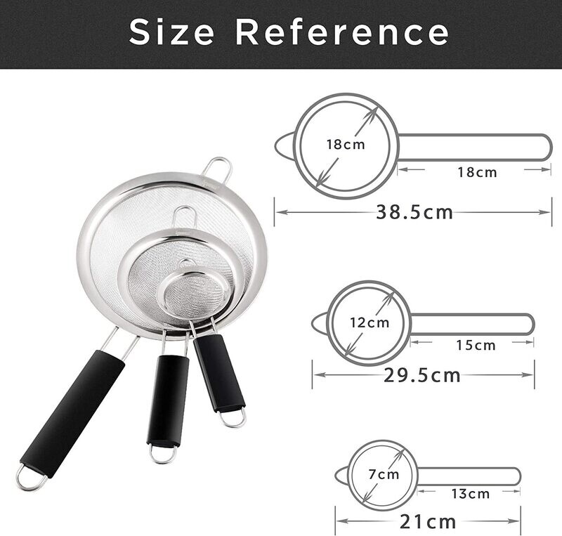 Stainless Steel Kitchen Strainer with Thickened Handle