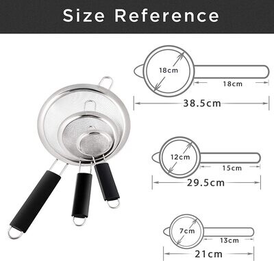 Stainless Steel Kitchen Strainer with Thickened Handle