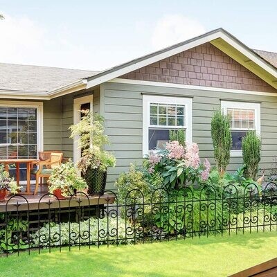 32in x 10ft Decorative Garden Fence for Outdoor Landscaping and Flower Bed Edging
