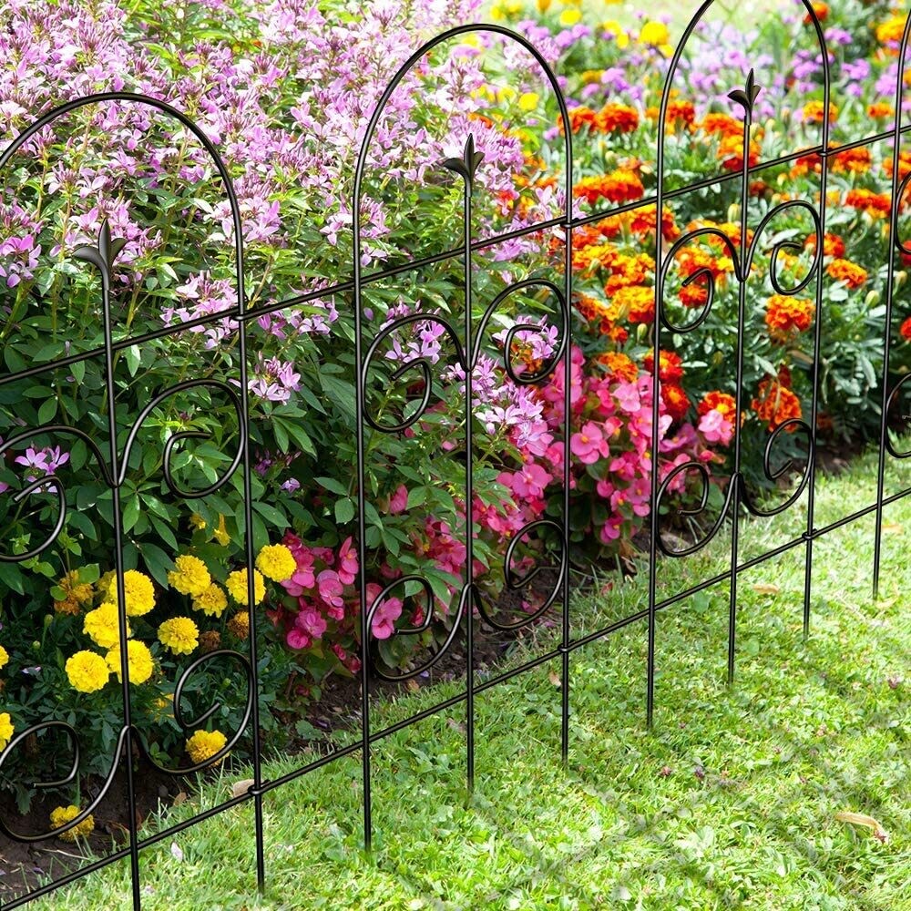 32in x 10ft Decorative Garden Fence for Outdoor Landscaping and Flower Bed Edging