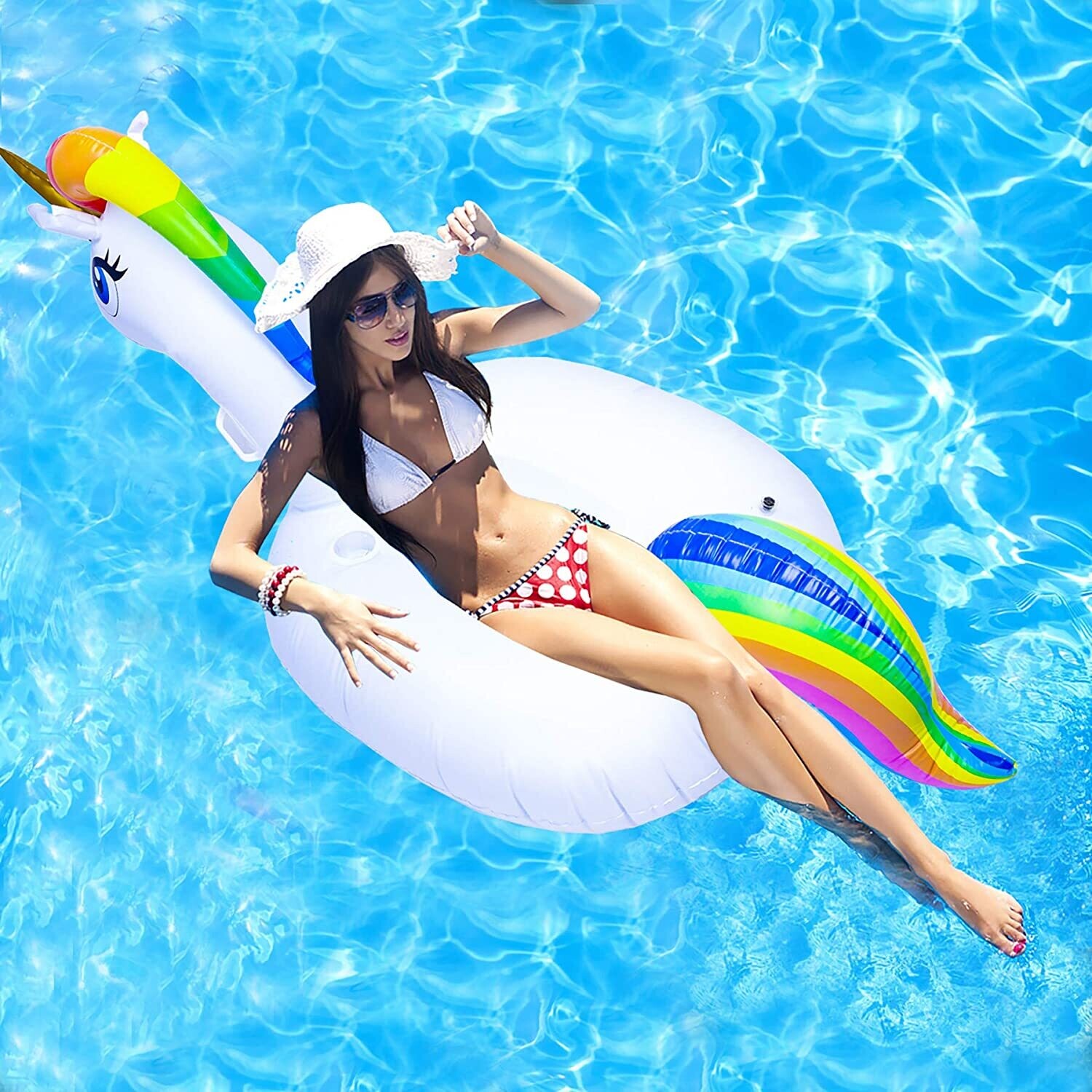 Environmentally Friendly PVC Inflatable Floating Bed – Durable and Comfortable Pool Lounger for Relaxation