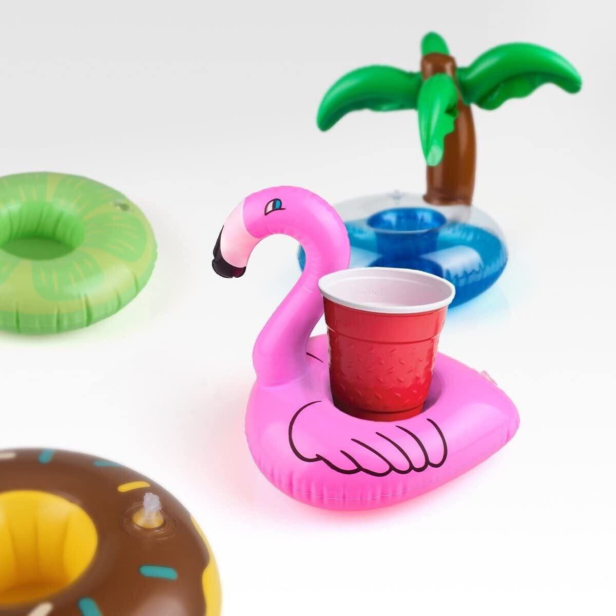 Inflatable Drink Holders for Pool, Fun and Convenient Beverage Floaties for Water Leisure