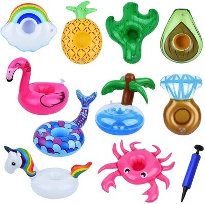 Inflatable Drink Holders for Pool, Fun and Convenient Beverage Floaties for Water Leisure