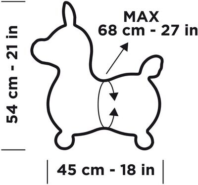 Inflatable Hopping Horse in Assorted Colors for Kids' Active Play and Fun Exercise