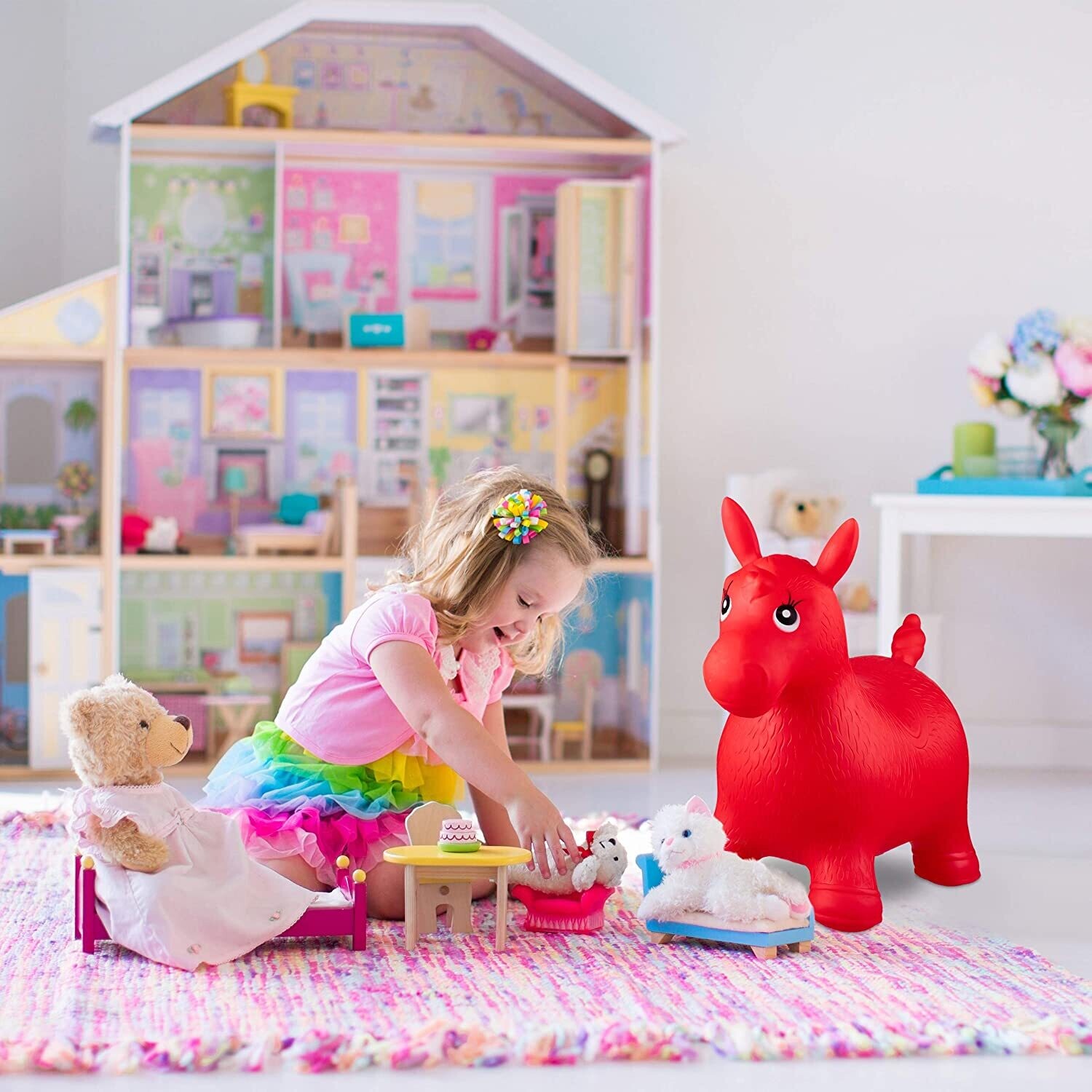 Hopper Horse with Air Pump Kids&#39; Bouncy Toy for Fun and Active Play