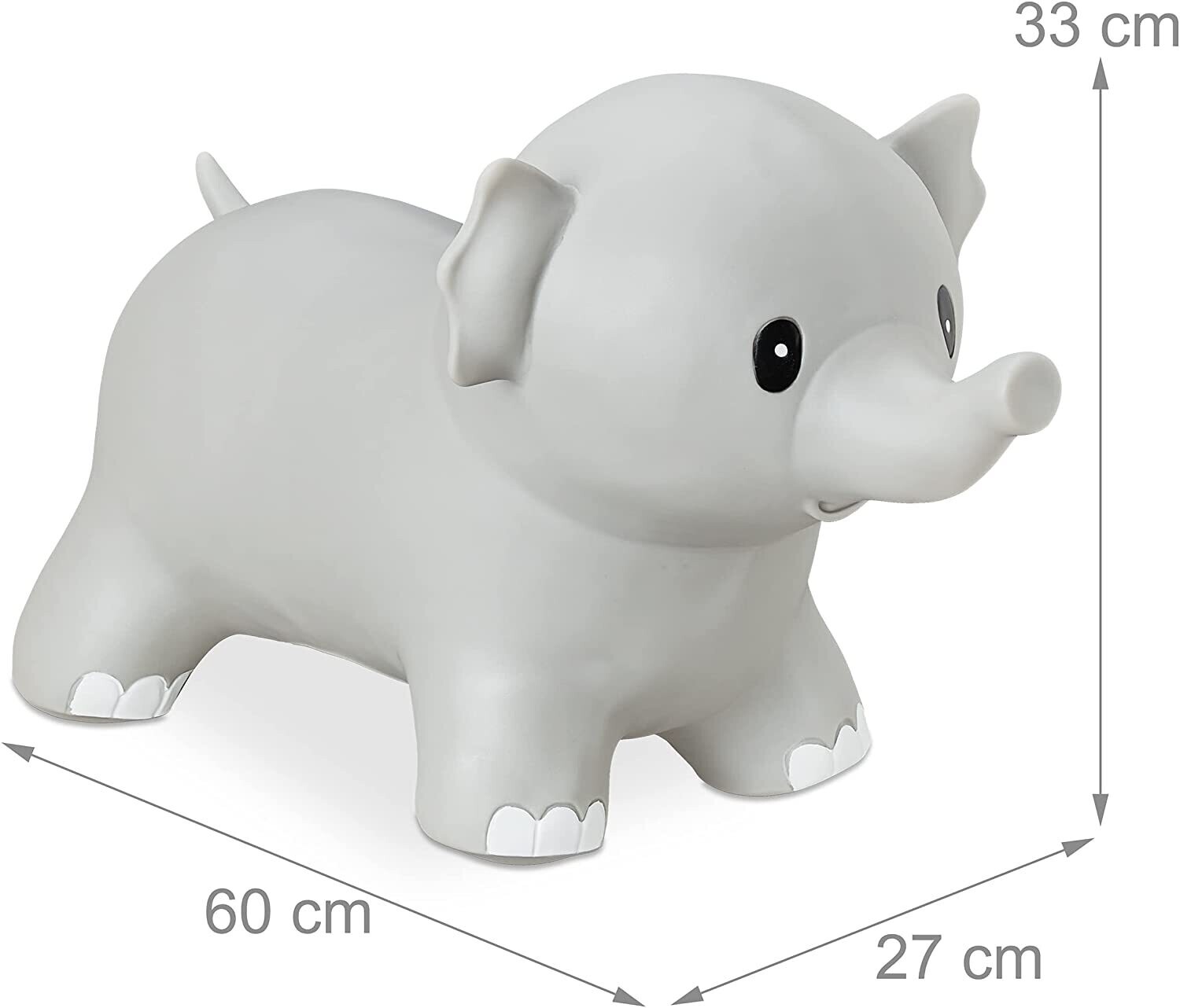Elephant Jumping Animal with Air Pump – Inflatable Ride-On Toy for Kids with Fun Bouncing Action