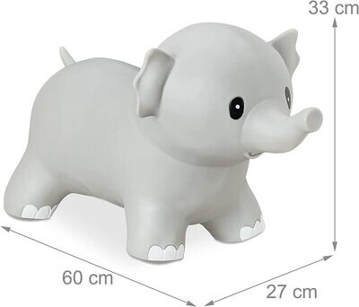 Elephant Jumping Animal with Air Pump – Inflatable Ride-On Toy for Kids with Fun Bouncing Action