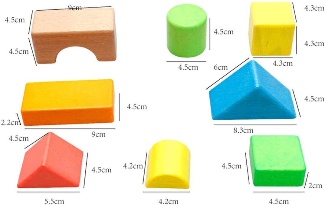 Colorful Wooden Building Blocks Toy for Children, Educational STEM Toy Set, Safe and Durable Construction Blocks for Creative Play