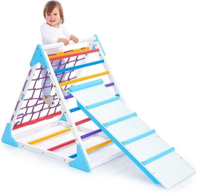 Wooden Climbing Triangle for Sliding and Climbing - 2-in-1