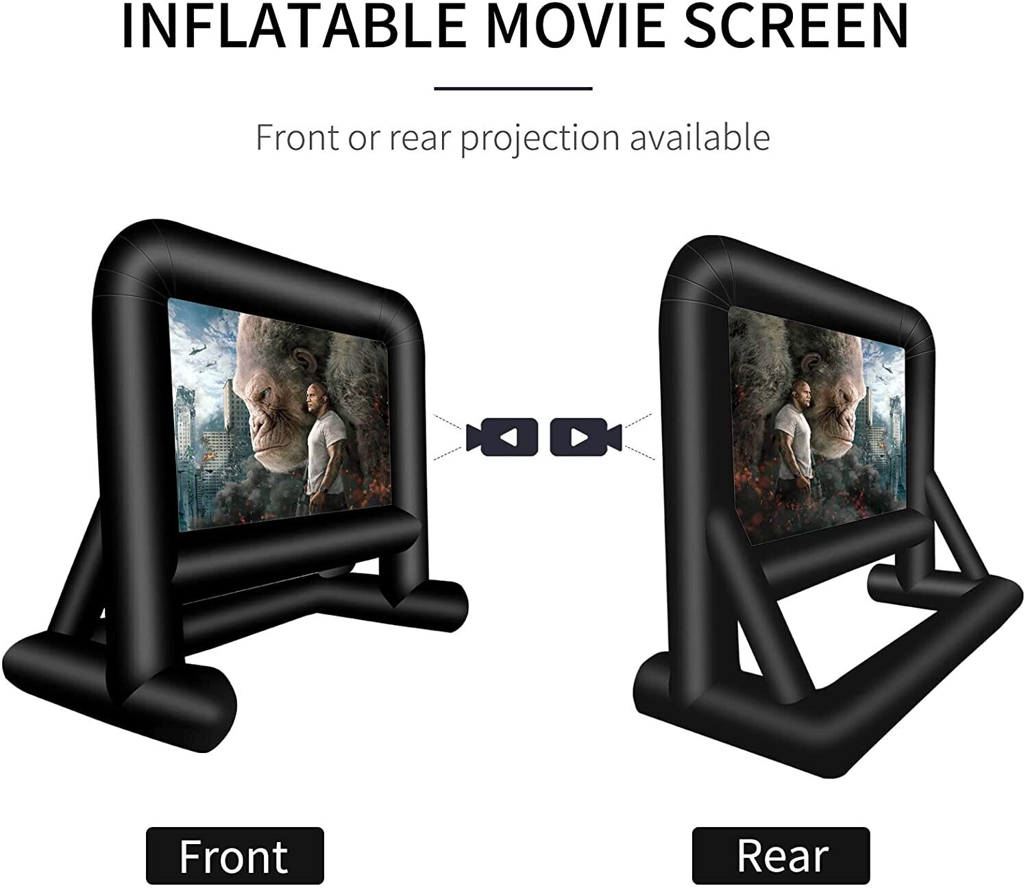 Inflatable Projection Screen for Outdoor Movies, Backyard Entertainment, and Event Viewing