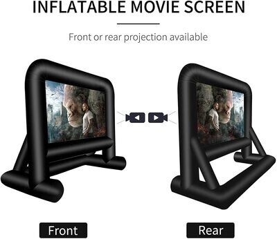 Inflatable Projection Screen for Outdoor Movies, Backyard Entertainment, and Event Viewing