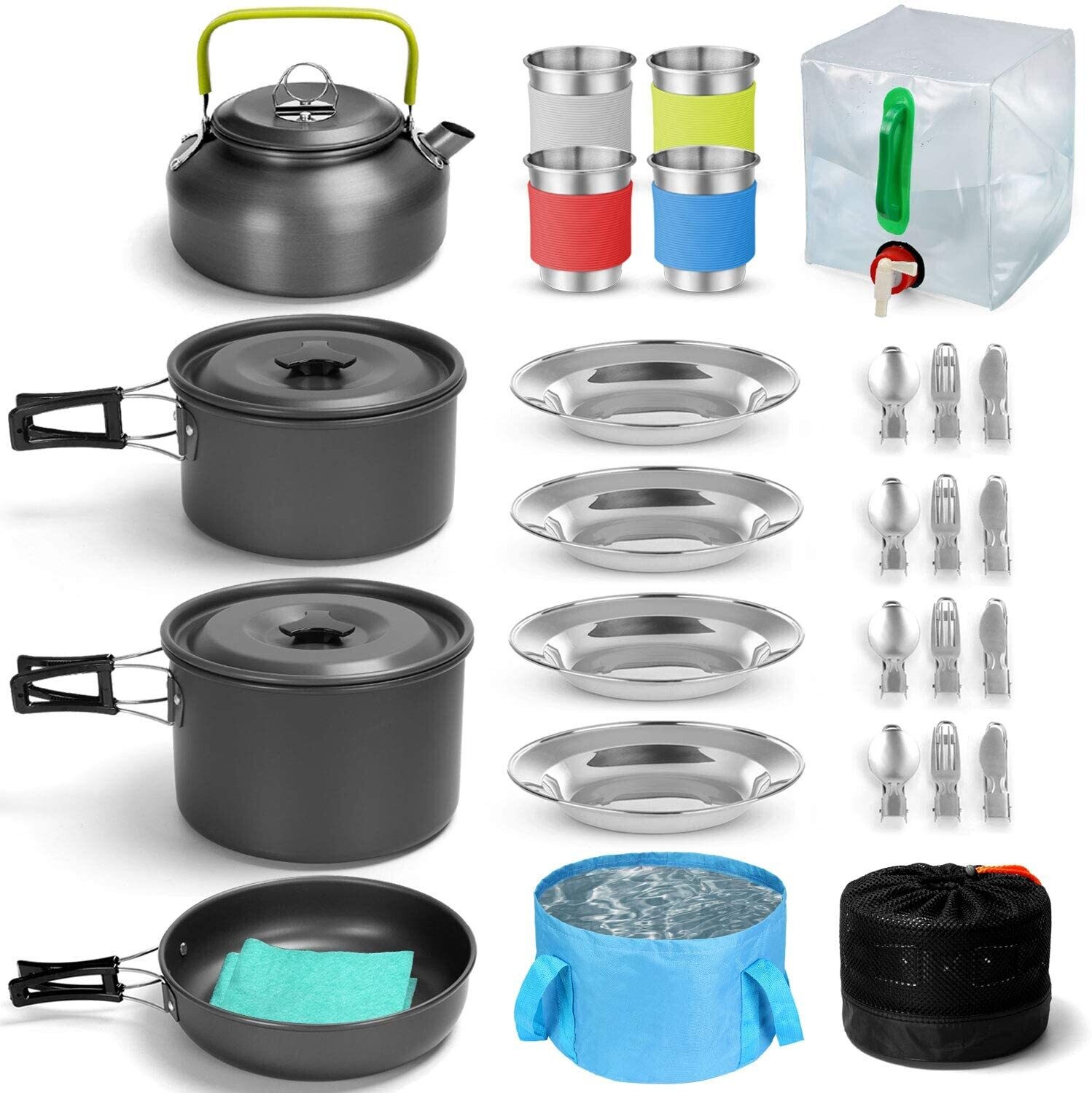 Set 29 Pieces Outdoor Cookware Set for 12 L