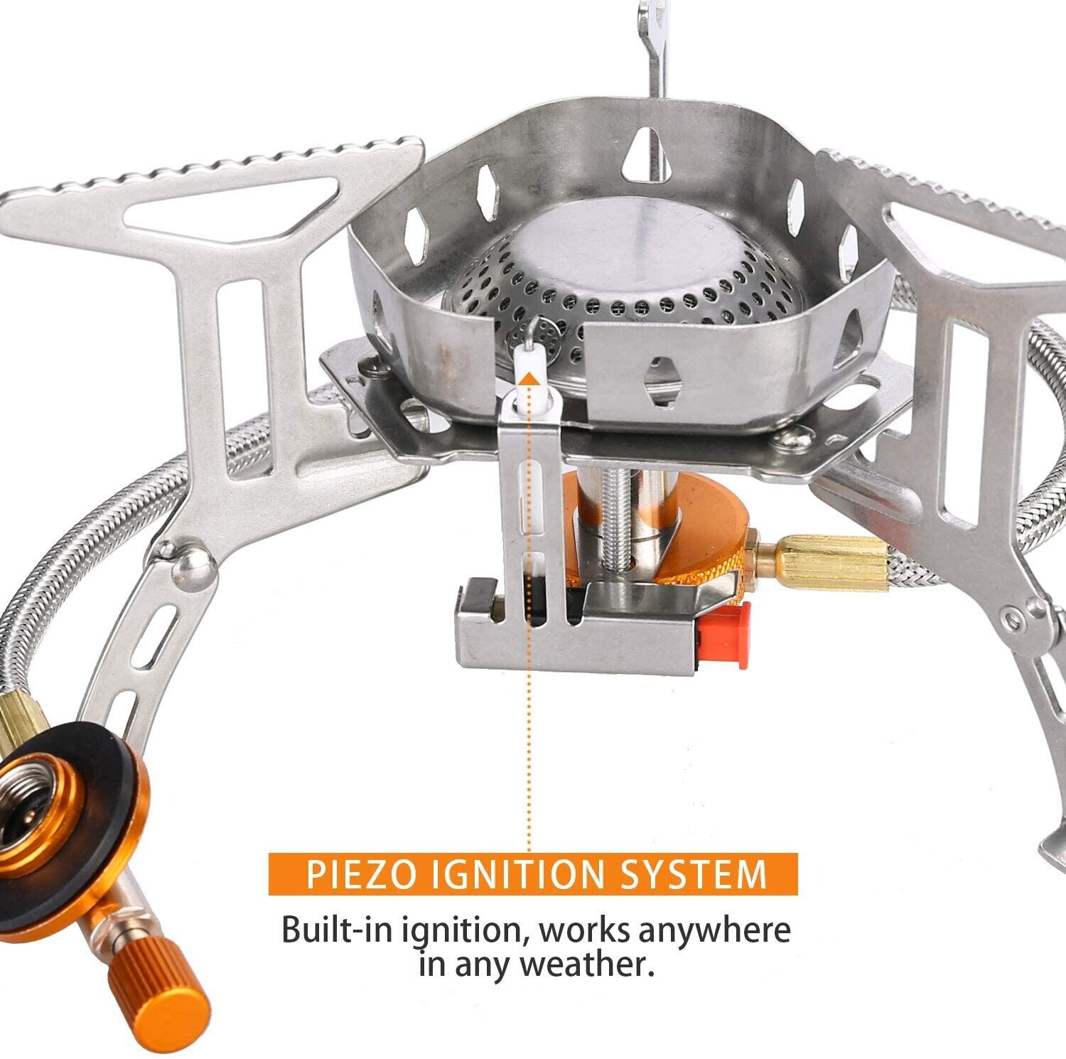 Windproof Gas Stove with Piezo Ignition