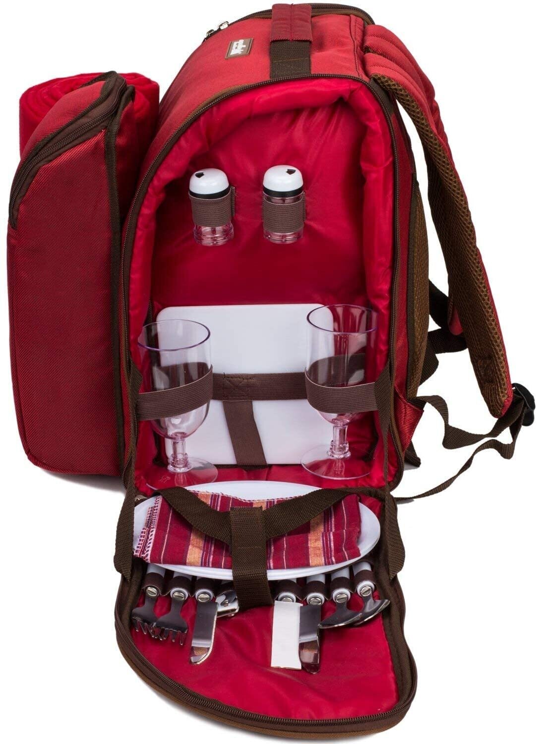 Picnic Backpack for 4 People with Fleece Blanket