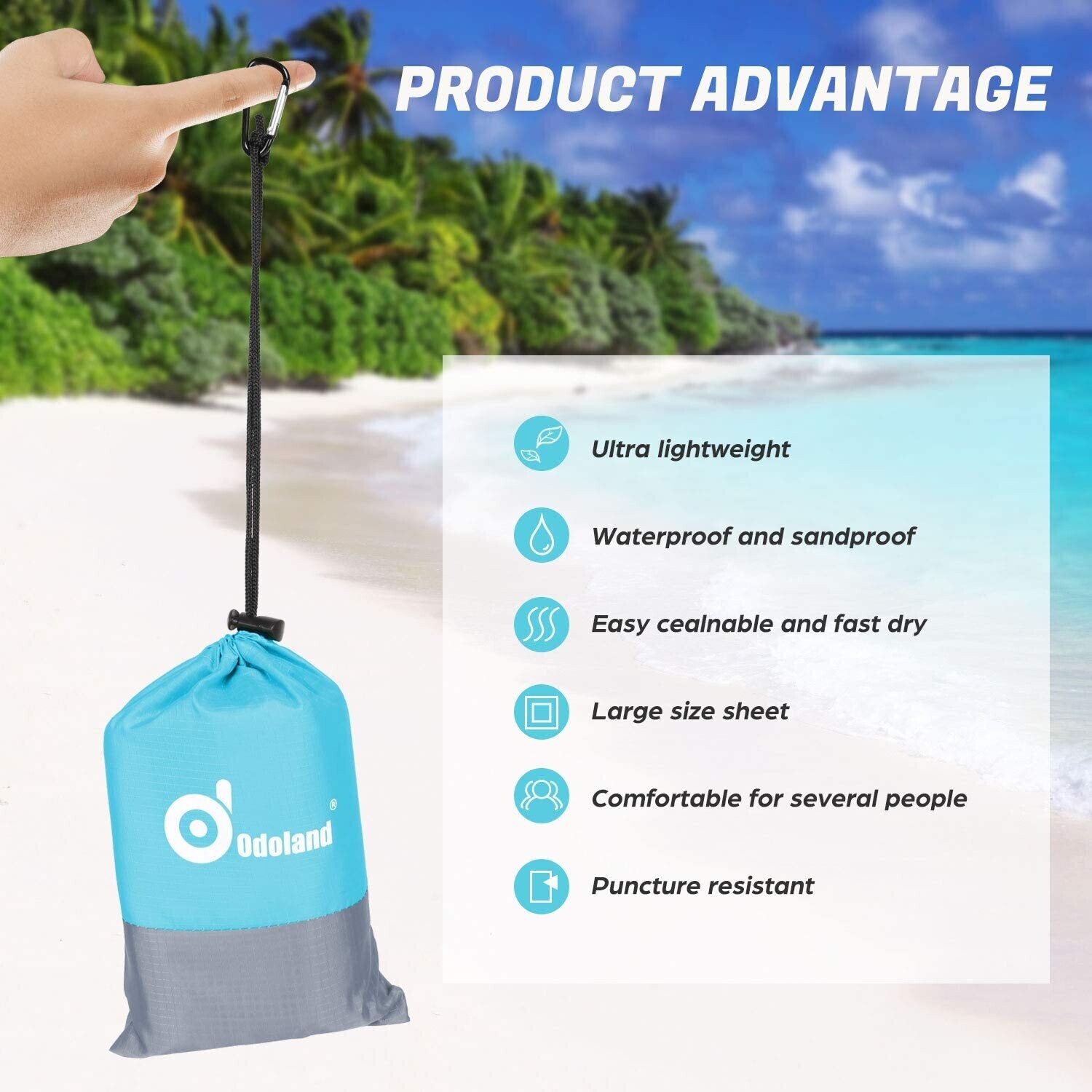 Waterproof Camping and Picnic Blanket 110 x 160 cm