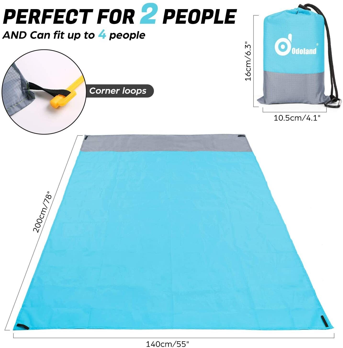 Waterproof Camping and Picnic Blanket 110 x 160 cm