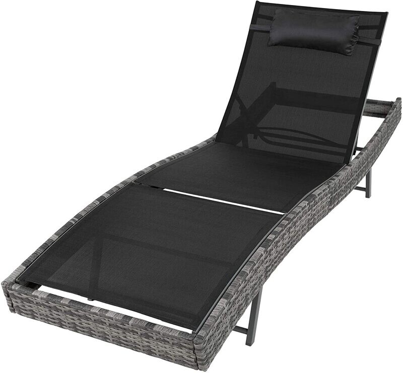 Polyrattan Sun Lounger Garden Lounger