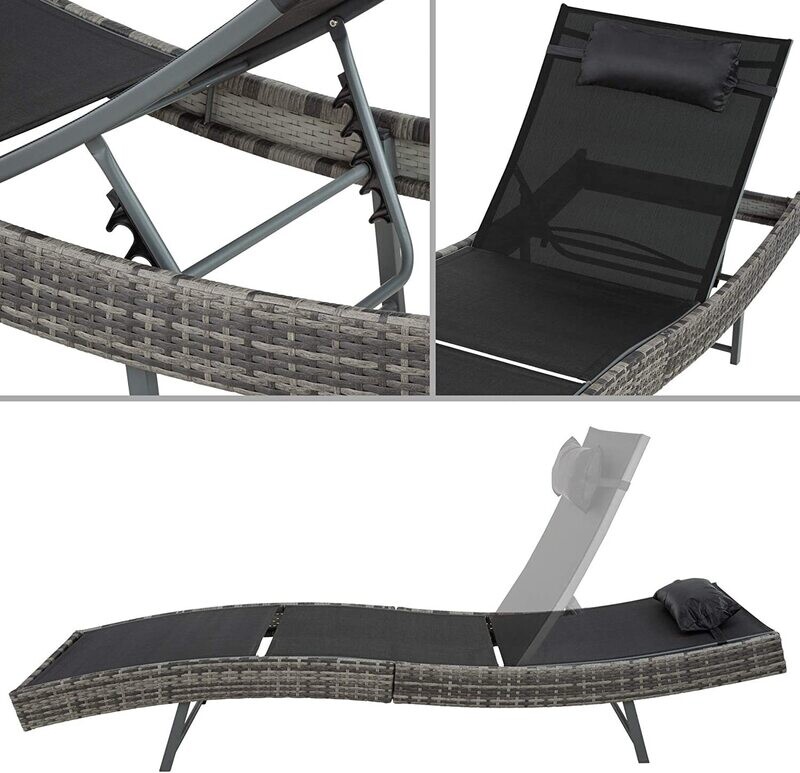 Polyrattan Sun Lounger Garden Lounger