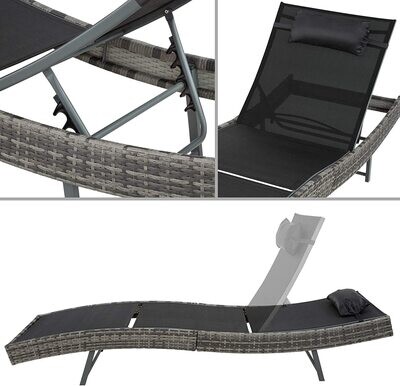 Polyrattan Sun Lounger Garden Lounger