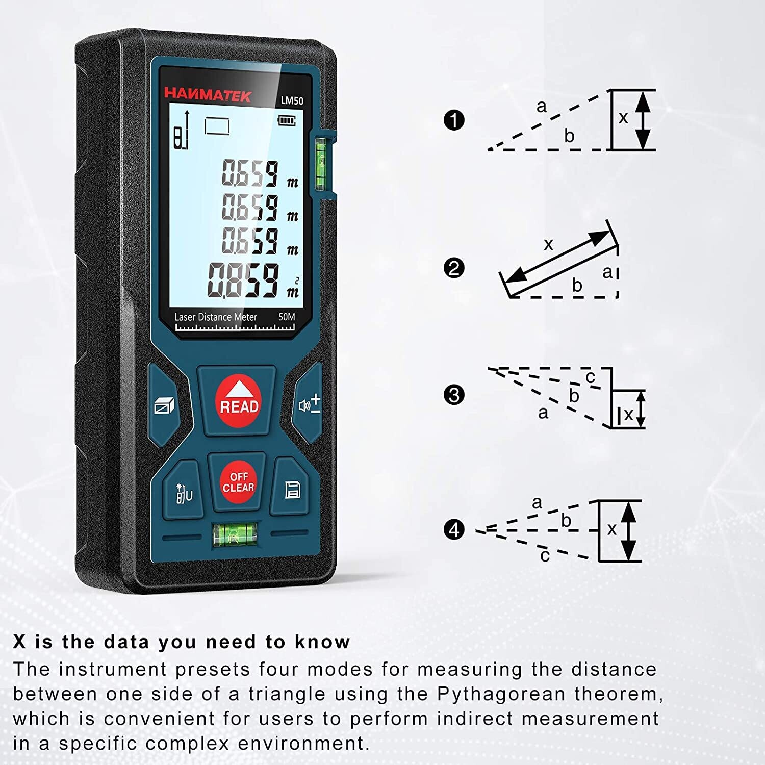 Range finder digital laser measuring device