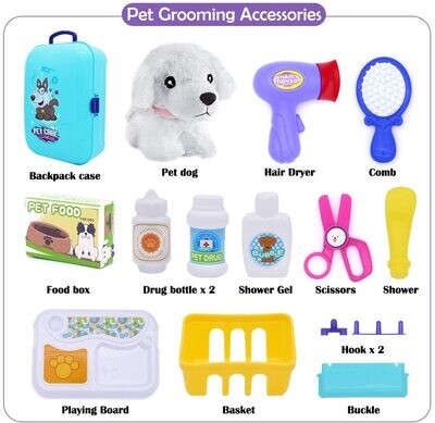 Pet Care Role Play Set Grooming Toys