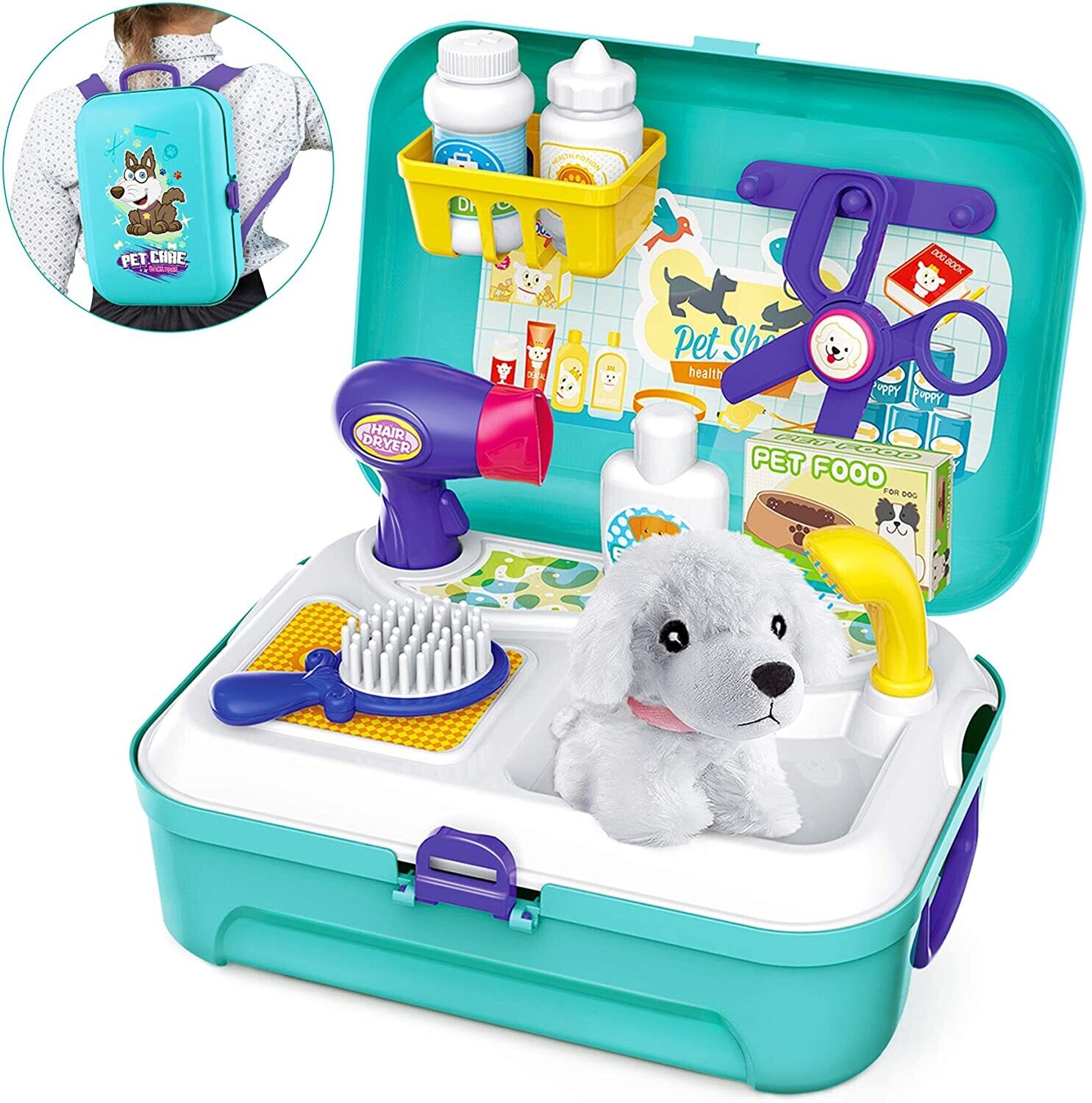 Pet Care Role Play Set Grooming Toys