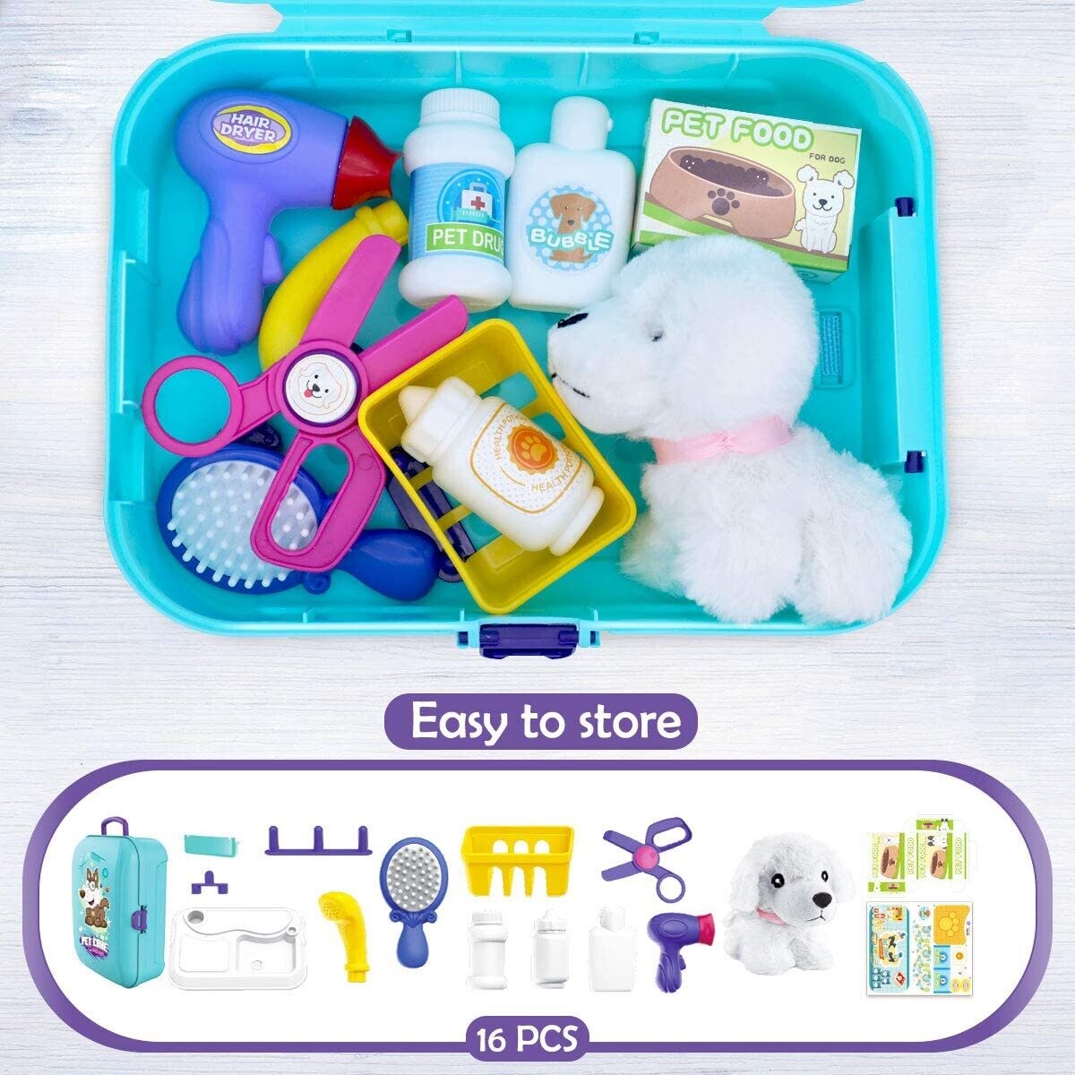 Pet Care Role Play Set Grooming Toys