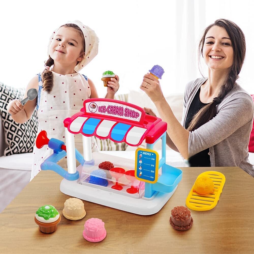Ice Cream Cart Play Food Toys for Kids, Pretend Play and Creative Fun