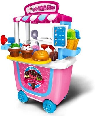 Ice Cream Cart Play Food Toys for Kids, Pretend Play and Creative Fun