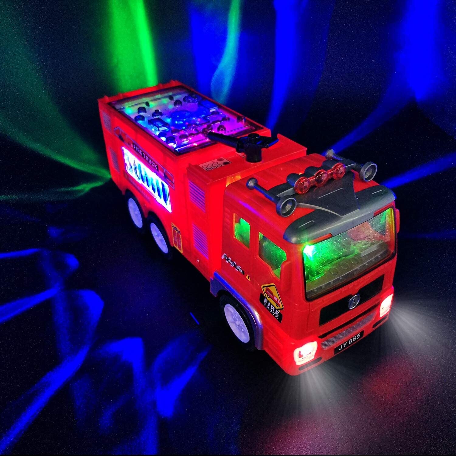 Fire Truck Toy for 3-9 Year Old Boys and Girls – Interactive Firefighter Vehicle Toy with Lights, Sound, and Movable Parts for Kids