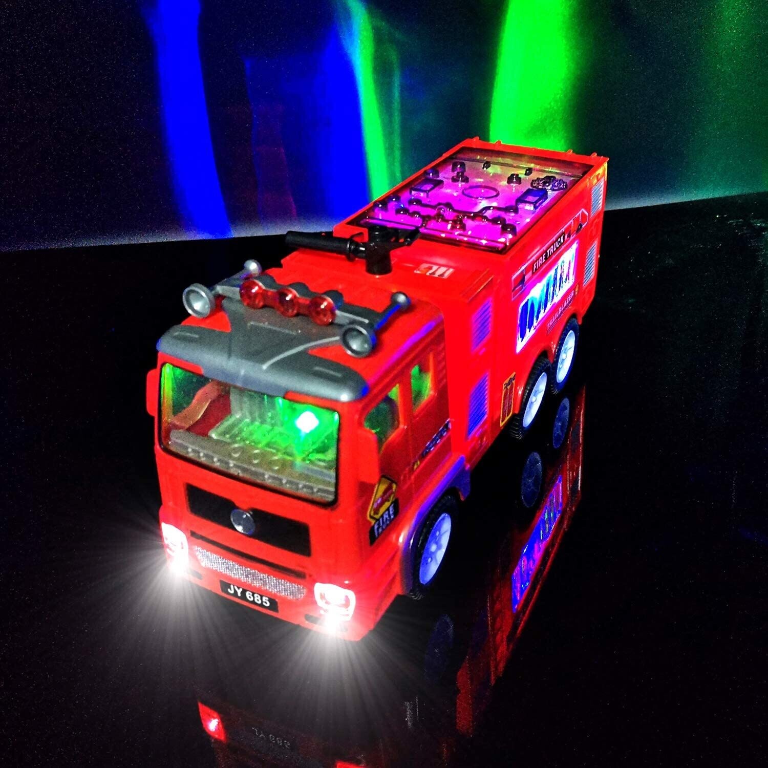 Fire Truck Toy for 3-9 Year Old Boys and Girls – Interactive Firefighter Vehicle Toy with Lights, Sound, and Movable Parts for Kids