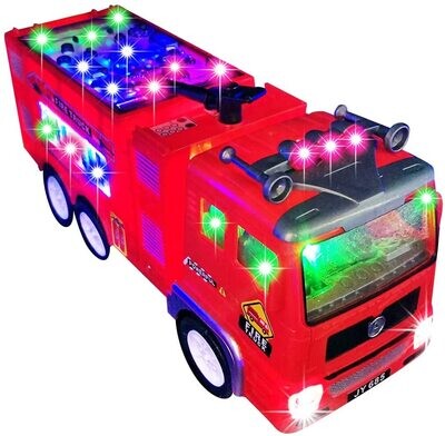 Fire Truck Toy for 3-9 Year Old Boys and Girls – Interactive Firefighter Vehicle Toy with Lights, Sound, and Movable Parts for Kids