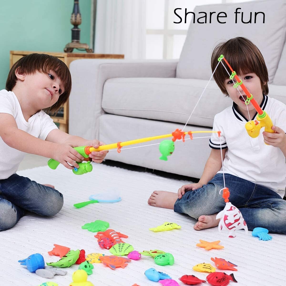 Magnetic Fishing Toys Game Set for Kids for Bath Time Pool Party