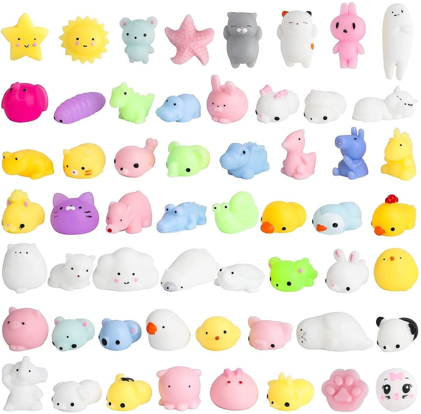 Mini Animal Squishy Pack - 40 Pieces Random Mochi Squishies