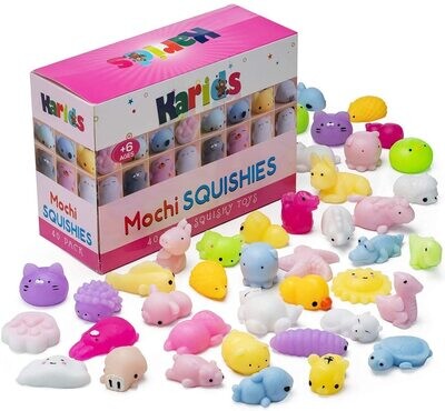 Mini Animal Squishy Pack - 40 Pieces Random Mochi Squishies