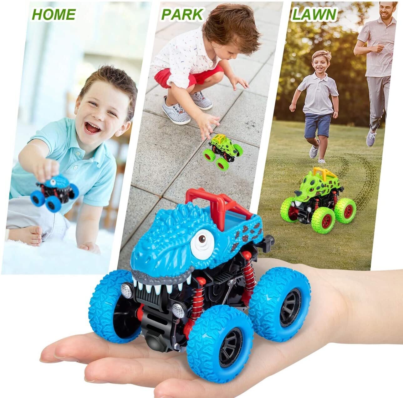 Dinosaur Toys for Boys and Girls Age 2-7+, Rotating Jumping Stunt Car – Interactive Dinosaur-Themed Toy for Fun and Active Play