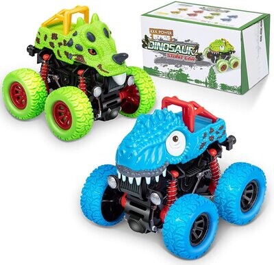 Dinosaur Toys for Boys and Girls Age 2-7+, Rotating Jumping Stunt Car – Interactive Dinosaur-Themed Toy for Fun and Active Play