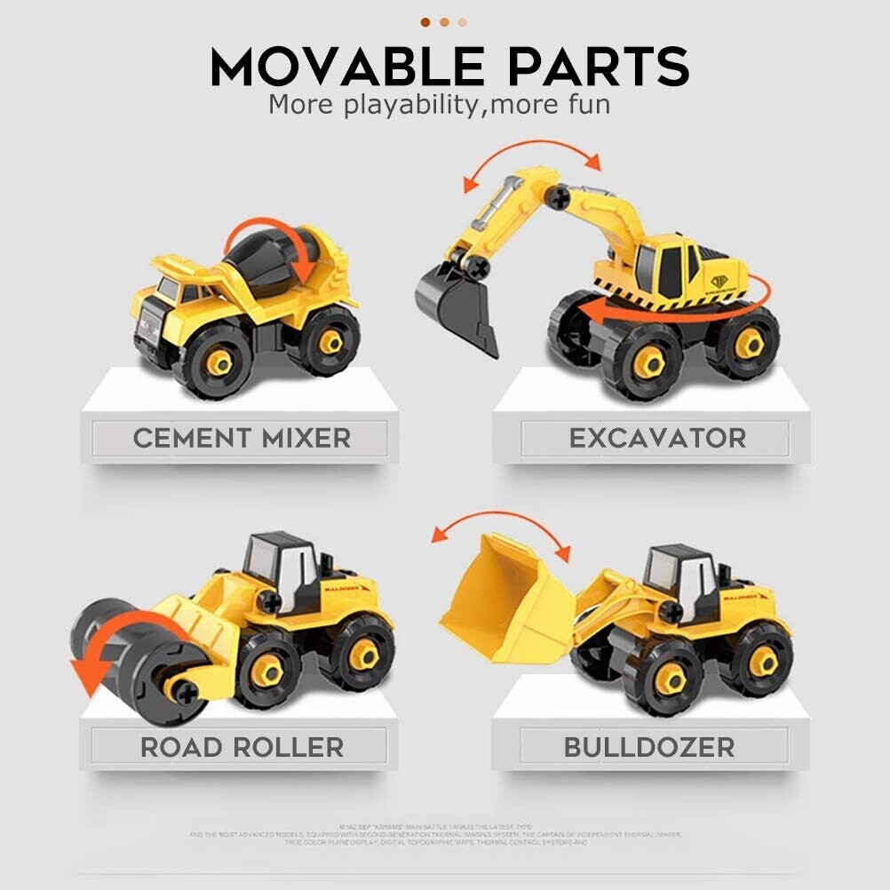 Take-Apart Construction Vehicles Excavators Truck