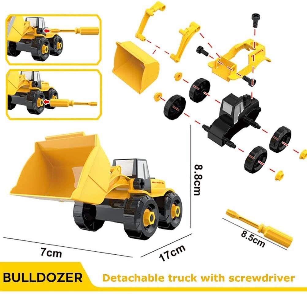 Take-Apart Construction Vehicles Excavators Truck