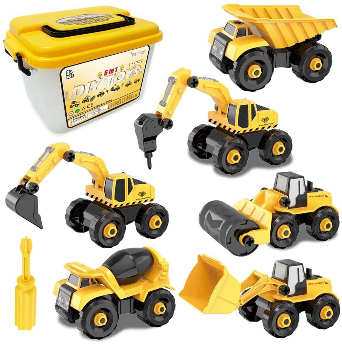 Take-Apart Construction Vehicles Excavators Truck