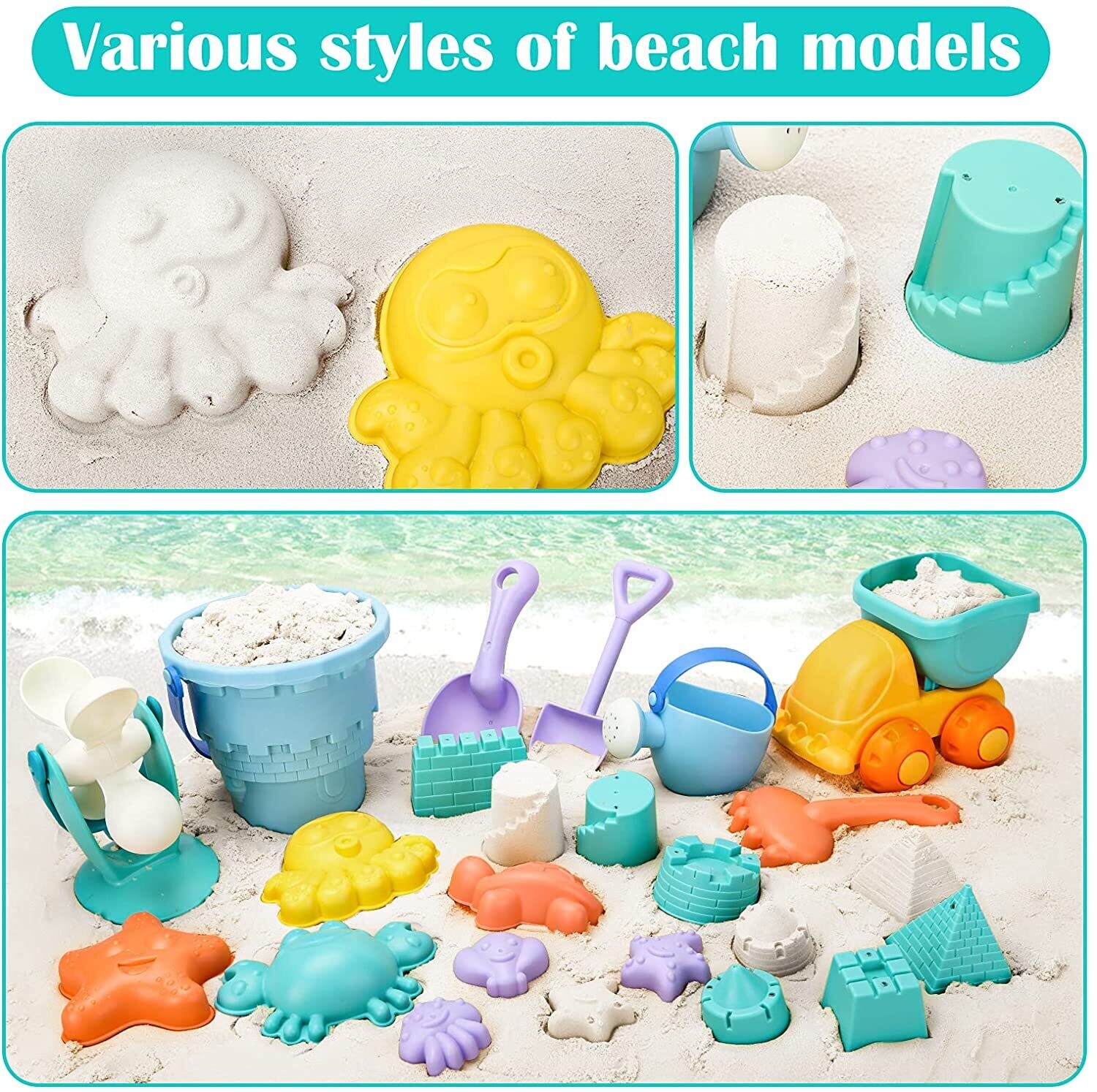 Sand Beach Toys for Kid Soft Plastic Material