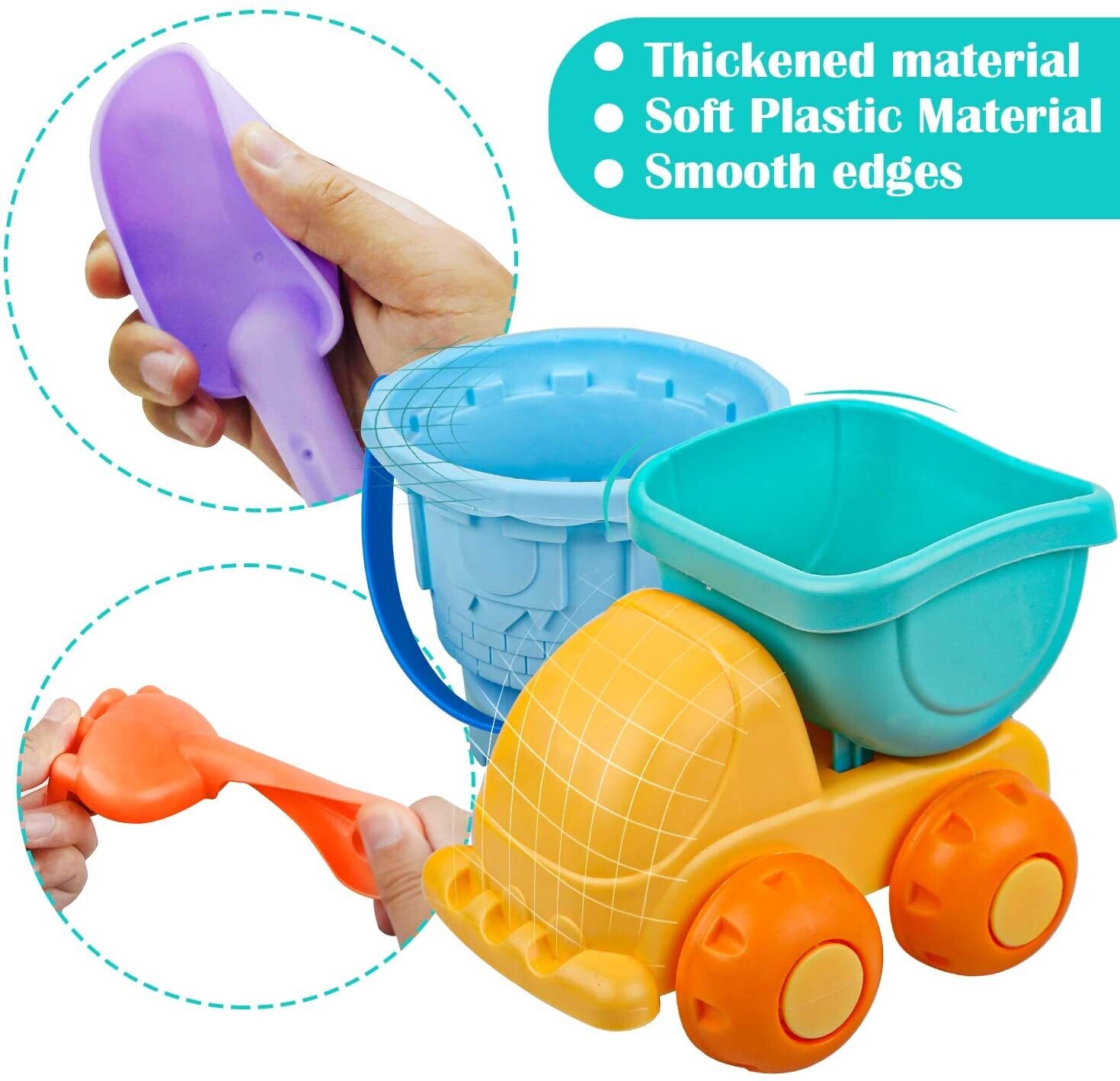 Sand Beach Toys for Kid Soft Plastic Material