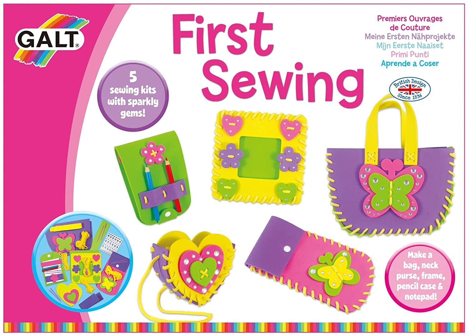First Sewing Craft Kit for Kids, Ages 5 and Up – Beginner-Friendly DIY Sewing Projects