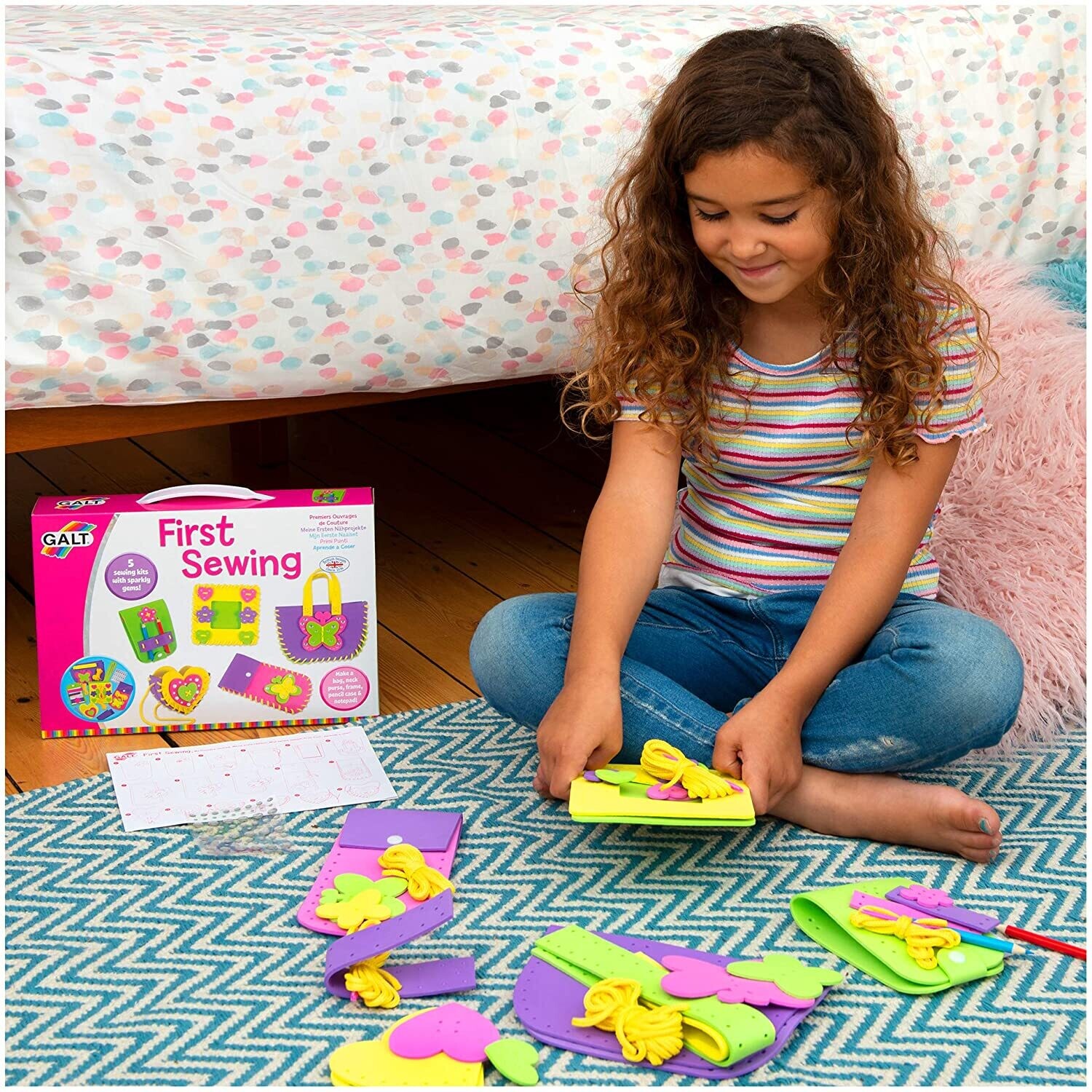 First Sewing Craft Kit for Kids, Ages 5 and Up – Beginner-Friendly DIY Sewing Projects