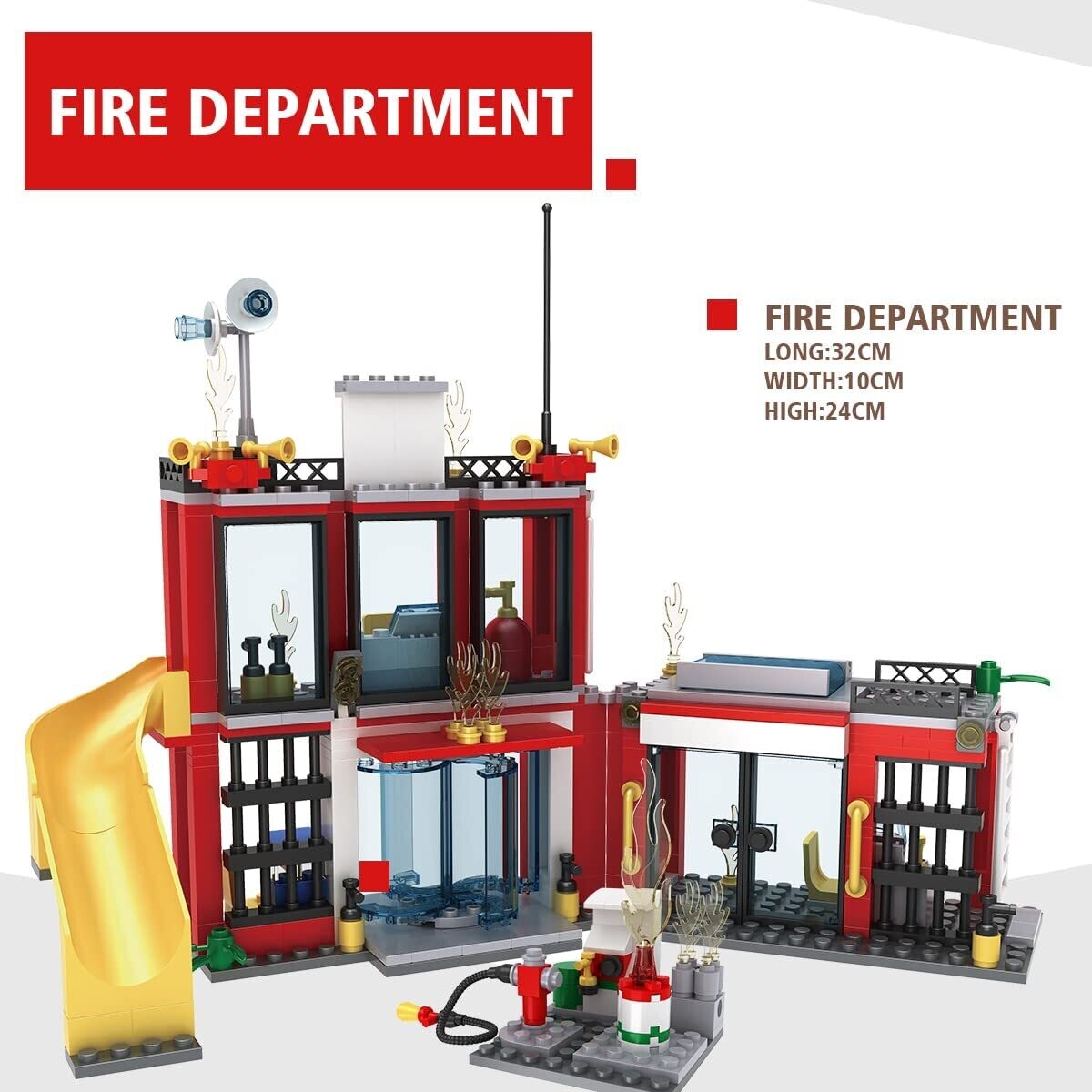 Fire Department Building Blocks Set – Creative Firefighter Toy Construction Kit for Kids