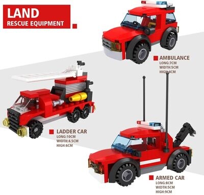 Fire Department Building Blocks Set – Creative Firefighter Toy Construction Kit for Kids