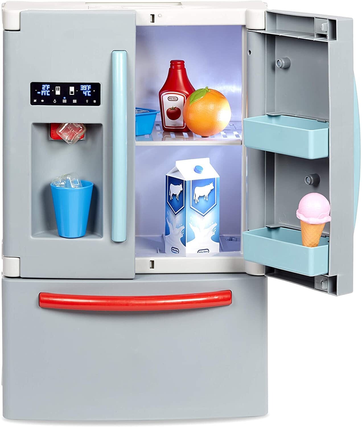 First Fridge - Interactive Realistic Refrigerator for Kids, Play Kitchen Toy with Lights and Sounds