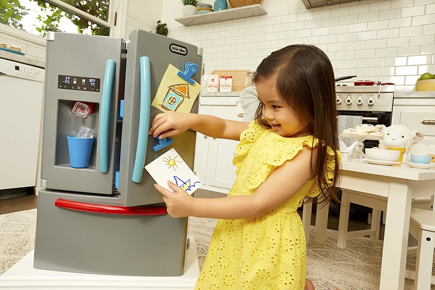 First Fridge - Interactive Realistic Refrigerator for Kids, Play Kitchen Toy with Lights and Sounds