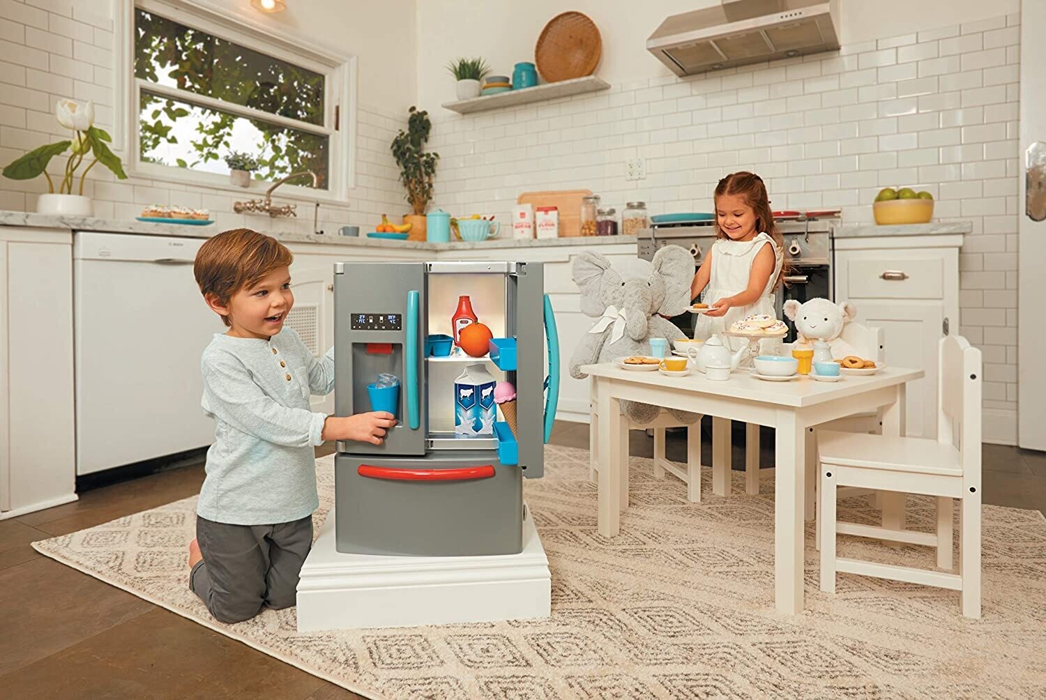 First Fridge - Interactive Realistic Refrigerator for Kids, Play Kitchen Toy with Lights and Sounds